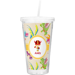 Dragons Double Wall Tumbler with Straw (Personalized)