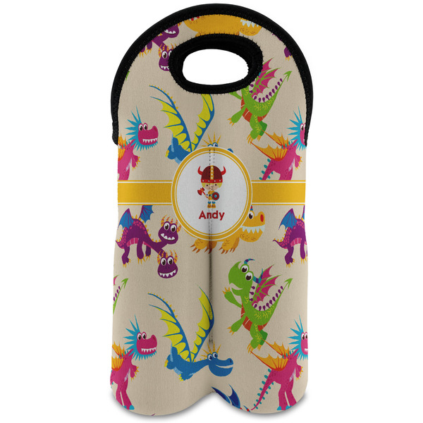 Custom Dragons Wine Tote Bag (2 Bottles) (Personalized)