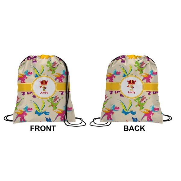 Dragons Drawstring Backpack Front & Back Small