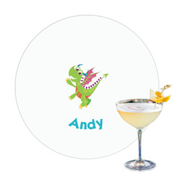 Dragons Printed Drink Topper - 3.25" (Personalized)