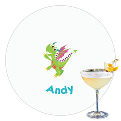 Dragons Printed Drink Topper - 3.5" (Personalized)