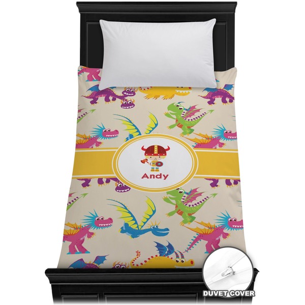 Custom Dragons Duvet Cover - Twin (Personalized)