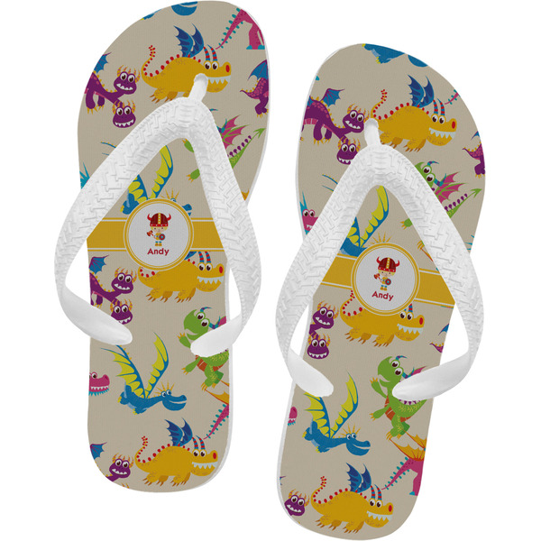 Custom Dragons Flip Flops - Small (Personalized)