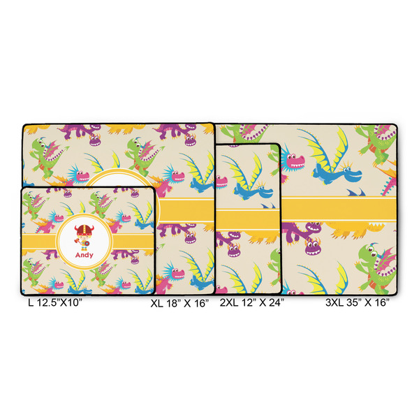 Dragons Gaming Mats - SIZE CHART