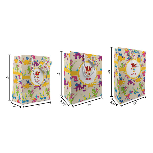 Dragons Gift Bags - All Sizes - Dimensions