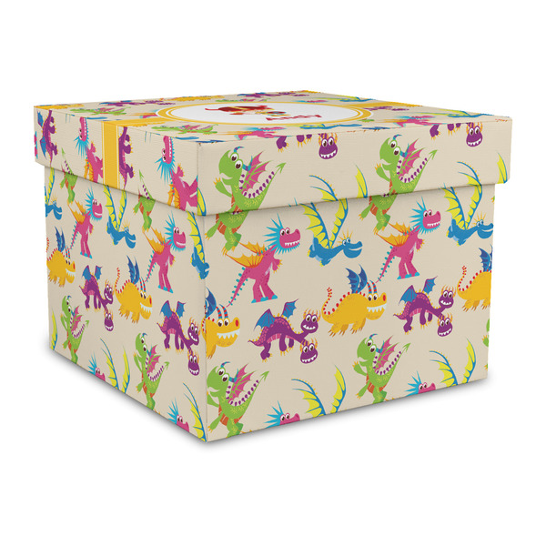 Custom Dragons Gift Box with Lid - Canvas Wrapped - Large (Personalized)