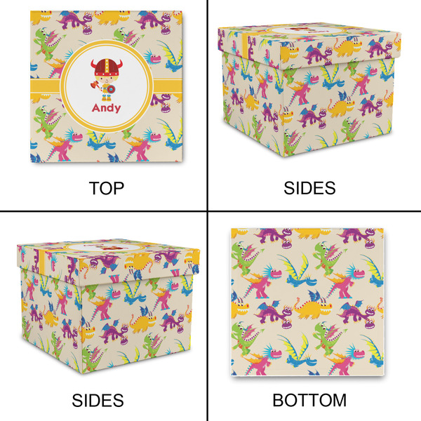 Dragons Gift Boxes with Lid - Canvas Wrapped - Medium - Approval