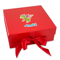 Dragons Gift Box with Magnetic Lid - Red (Personalized)