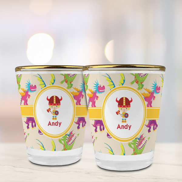 Dragons Glass Shot Glass - with gold rim - LIFESTYLE