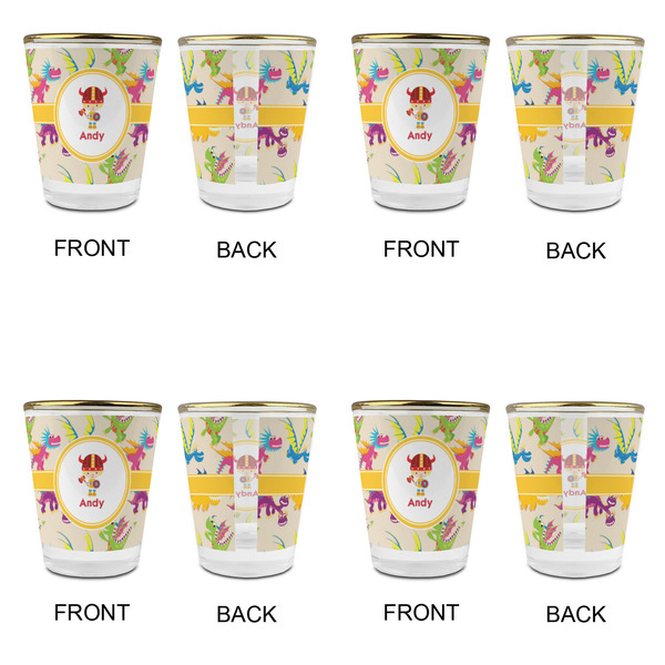 Dragons Glass Shot Glass - with gold rim - Set of 4 - APPROVAL