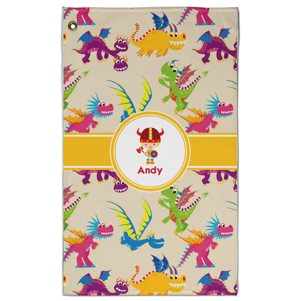 Custom Dragons Golf Towel - Poly-Cotton Blend w/ Name or Text