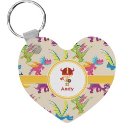 Dragons Heart Plastic Keychain w/ Name or Text