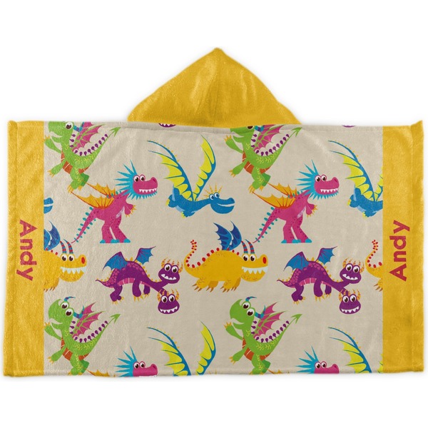 Custom Dragons Kids Hooded Towel (Personalized)