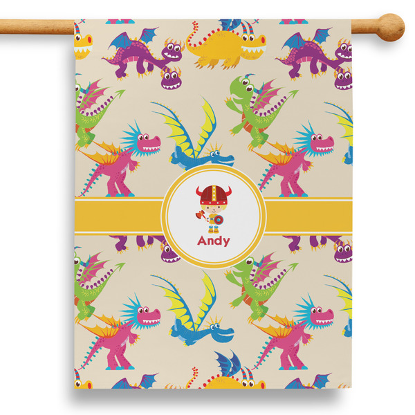 Custom Dragons 28" House Flag (Personalized)