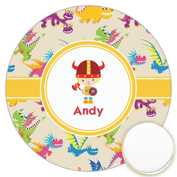 Custom Dragons Printed Cookie Topper - 3.25" (Personalized)