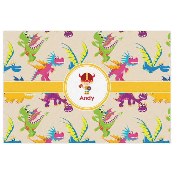 Dragons Indoor / Outdoor Rug - 4'x6' - Front Flat