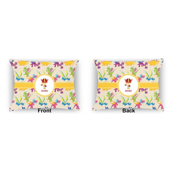 Dragons  Indoor Rectangular Burlap Pillow (Front and Back)