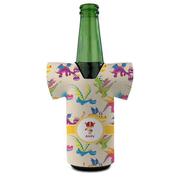 Dragons Jersey Bottle Cooler - FRONT (on bottle)