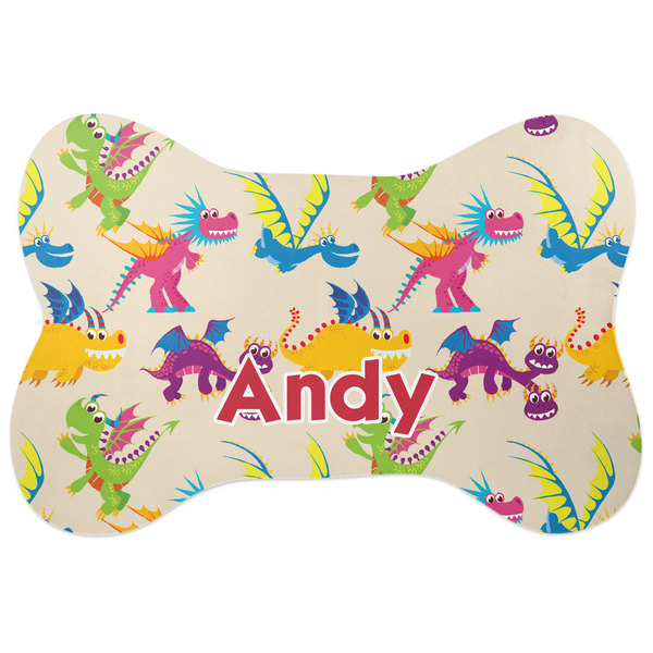 Custom Dragons Bone Shaped Dog Food Mat (Personalized)