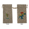 Dragons Large Burlap Gift Bags - Front & Back