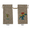Dragons Large Burlap Gift Bag - Front & Back (Personalized)