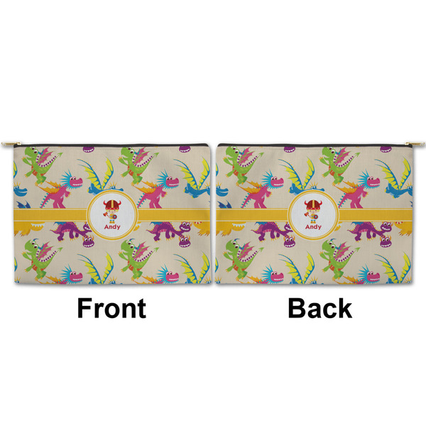 Dragons Large Zipper Pouch Approval (Front and Back)