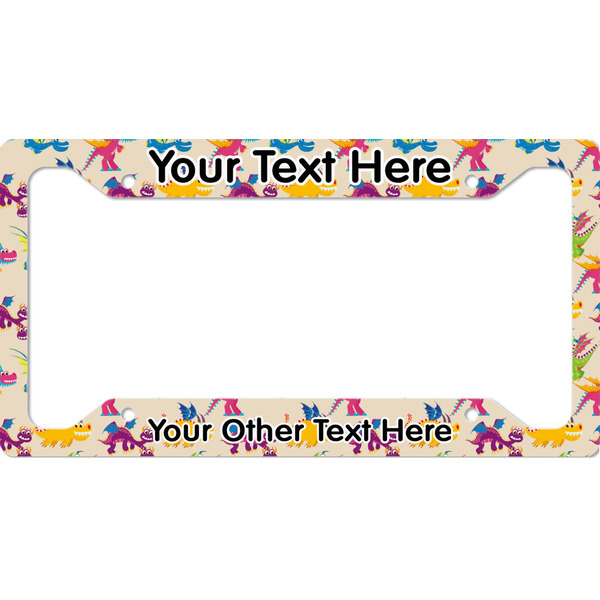 Custom Dragons License Plate Frame - Style A (Personalized)