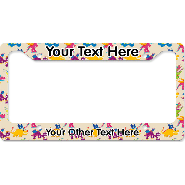 Custom Dragons License Plate Frame - Style B (Personalized)