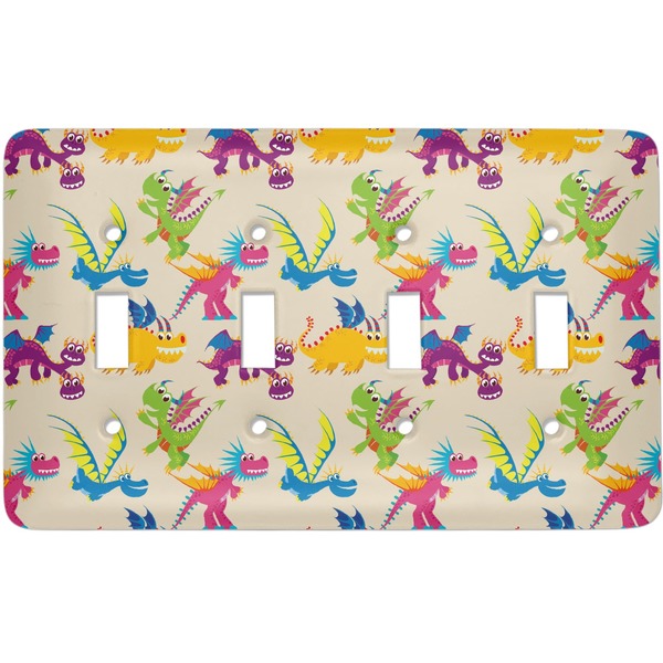 Custom Dragons Light Switch Cover (4 Toggle Plate)