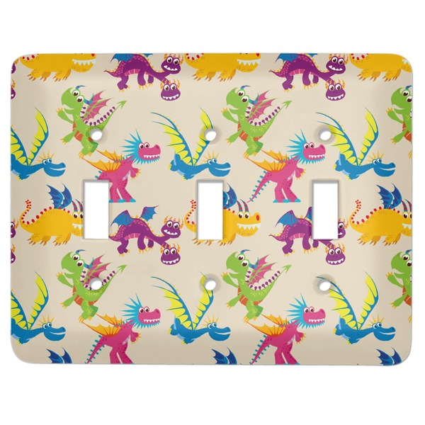 Custom Dragons Light Switch Cover (3 Toggle Plate)