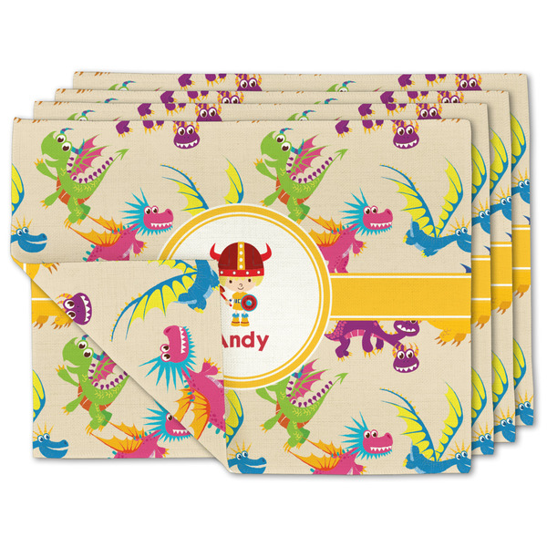 Custom Dragons Linen Placemat w/ Name or Text