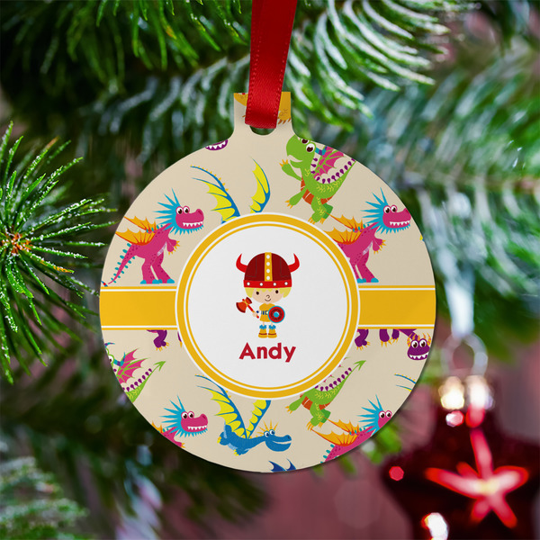 Dragons Metal Ball Ornament - Lifestyle