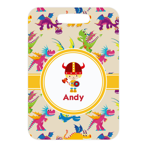 Dragons Metal Luggage Tag - Front Without Strap