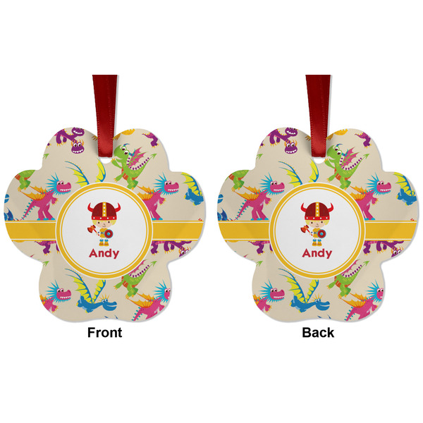 Dragons Metal Paw Ornament - Front and Back