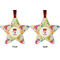 Dragons Metal Star Ornament - Front and Back