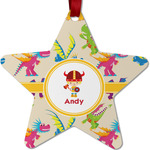Dragons Metal Star Ornament - Double Sided w/ Name or Text