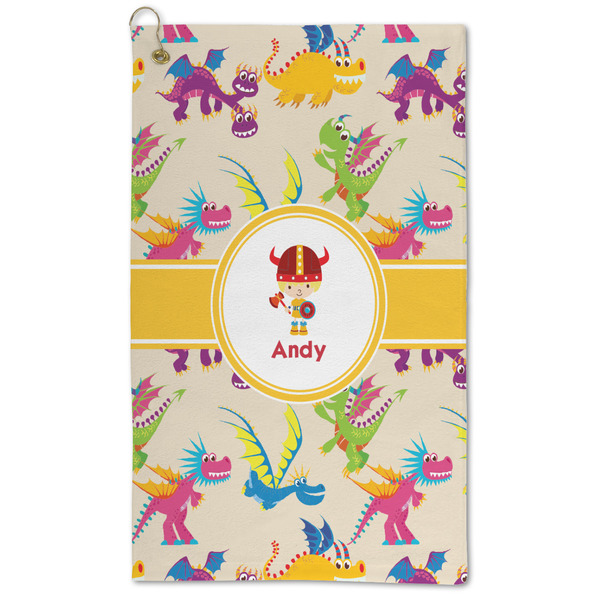Custom Dragons Microfiber Golf Towel - Large (Personalized)