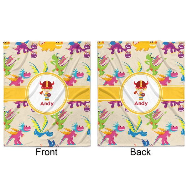 Dragons Minky Blanket - 50"x60" - Double Sided - Front & Back