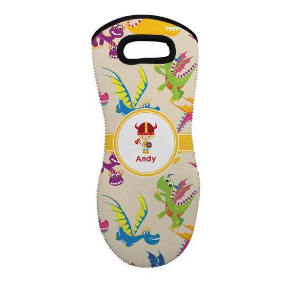 Custom Dragons Neoprene Oven Mitt - Single w/ Name or Text