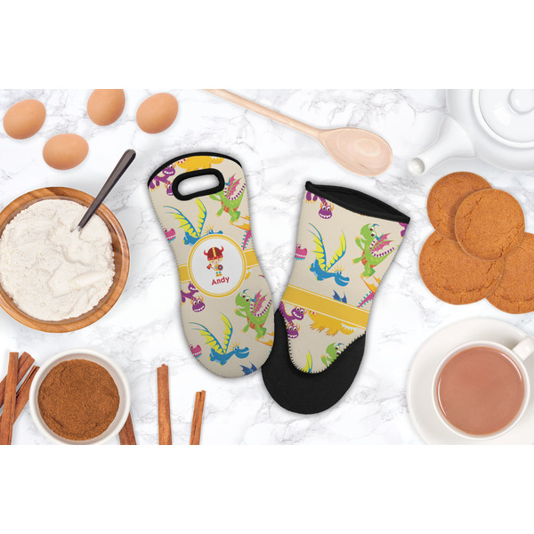 Dragons Neoprene Oven Mitt - Lifestyle Image