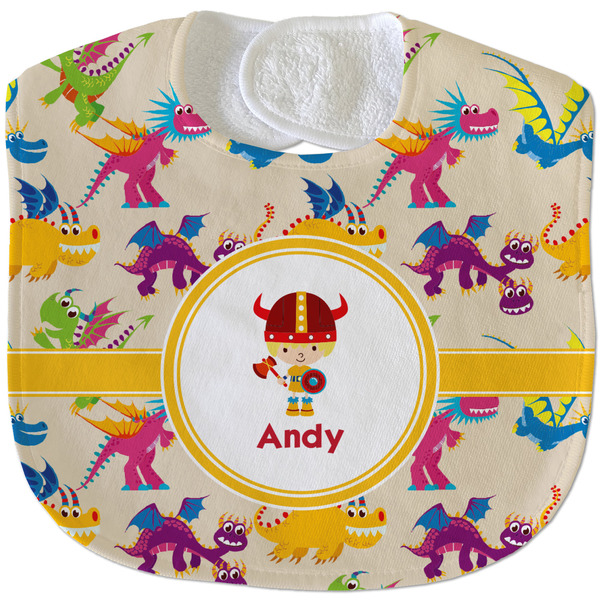 Dragons New Baby Bib - Closed and Folded