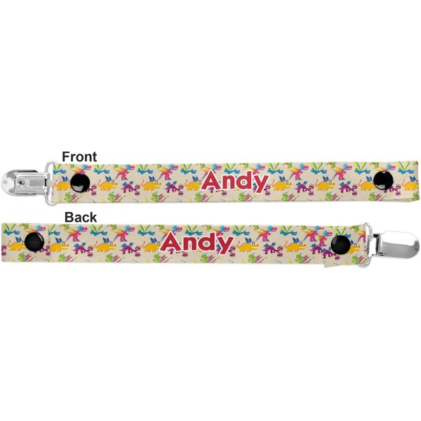 Dragons Pacifier Clip - Front and Back