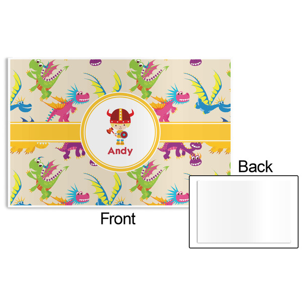 Dragons Disposable Paper Placemat - Front & Back