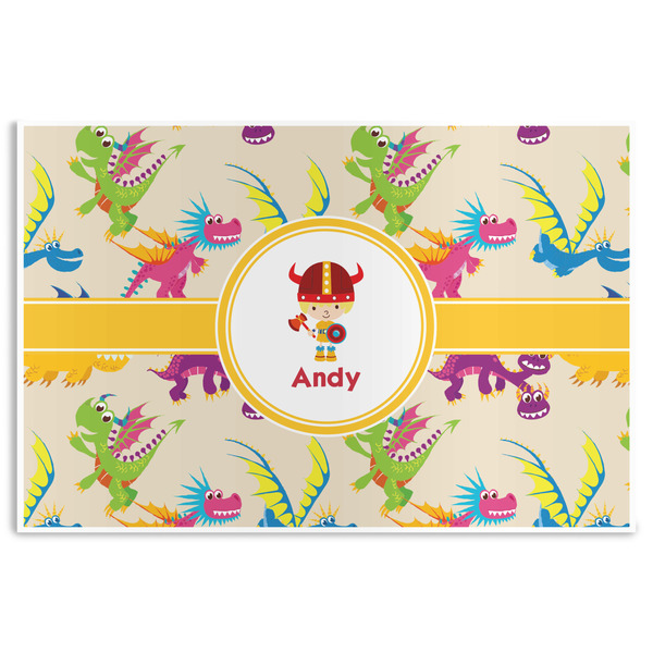 Custom Dragons Disposable Paper Placemats (Personalized)