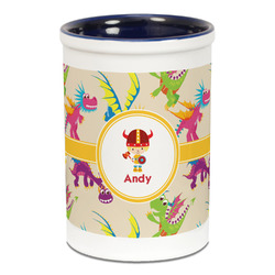 Dragons Ceramic Pencil Holders - Blue