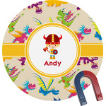 Dragons Round Fridge Magnet (Personalized)