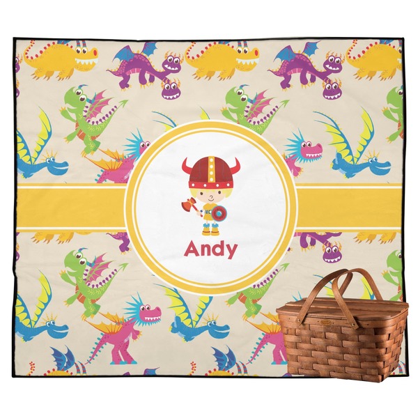 Custom Dragons Outdoor Picnic Blanket (Personalized)