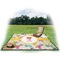 Dragons Picnic Blanket - with Basket Hat and Book - in Use