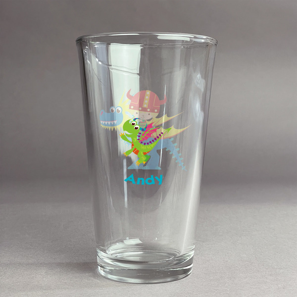 Custom Dragons Pint Glass - Full Color Logo (Personalized)