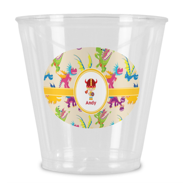 Custom Dragons Plastic Shot Glass (Personalized)
